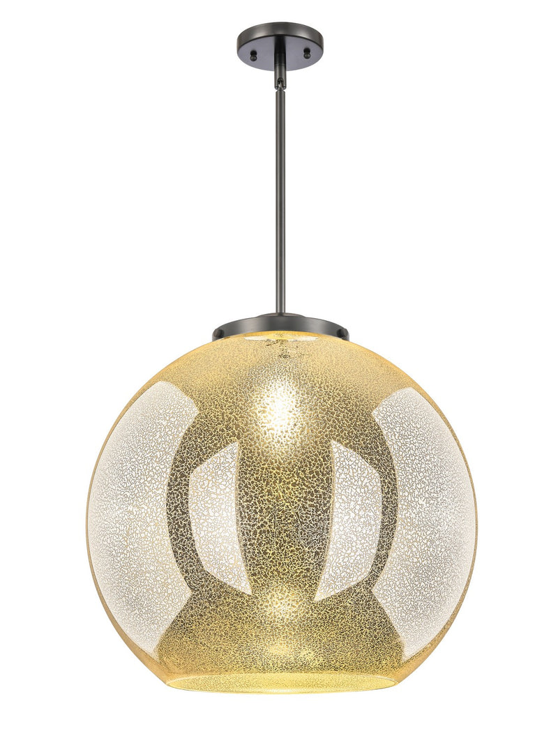Innovations 221-1S-BK-G128-18 One Light Pendant, Matte Black