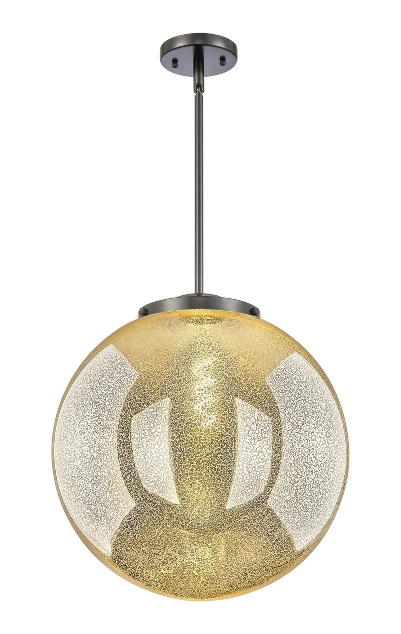 Innovations 221-1S-BK-G208-16 One Light Pendant, Matte Black