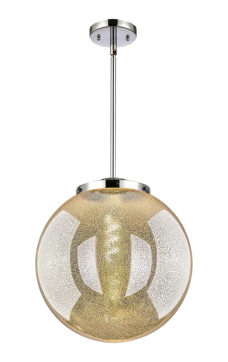 Innovations 221-1S-PC-G208-14 One Light Pendant, Polished Chrome