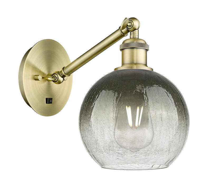 Innovations 317-1W-AB-G483-8SL One Light Wall Sconce, Antique Brass