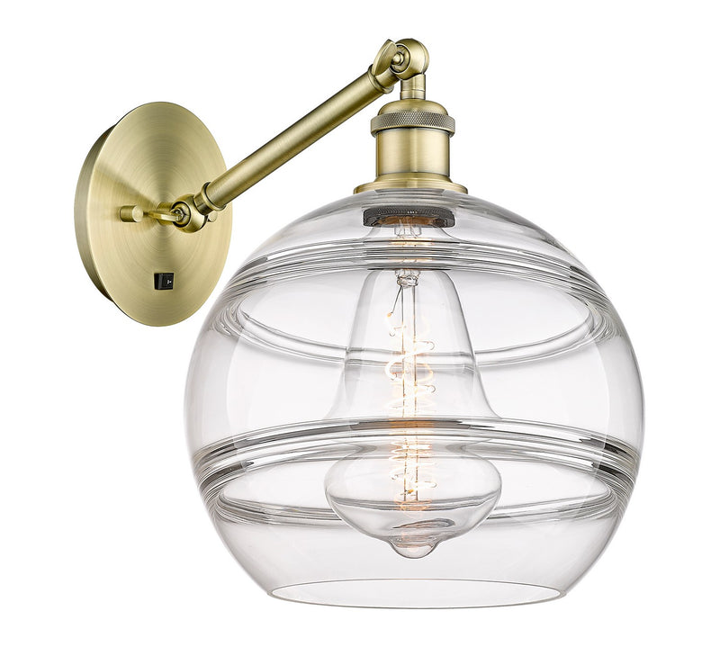 Innovations 317-1W-AB-G556-10CL One Light Wall Sconce, Antique Brass