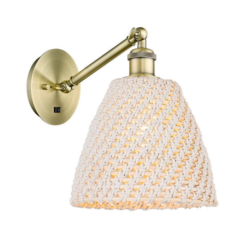 Innovations 317-1W-AB-NBD-9-NAT One Light Wall Sconce, Antique Brass