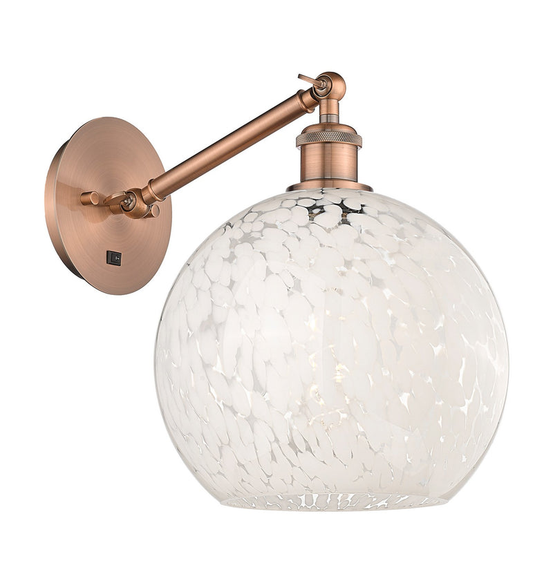 Innovations 317-1W-AC-G1216-10WM One Light Wall Sconce, Antique Copper