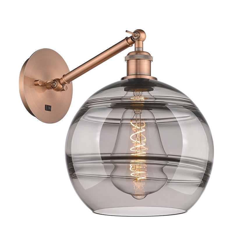 Innovations 317-1W-AC-G556-10SM One Light Wall Sconce, Antique Copper