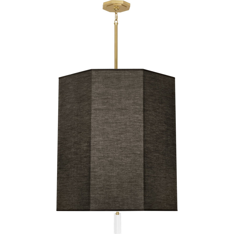 Robert Abbey RB202 Six Light Pendant, Modern Brass w/ Clear Crystal