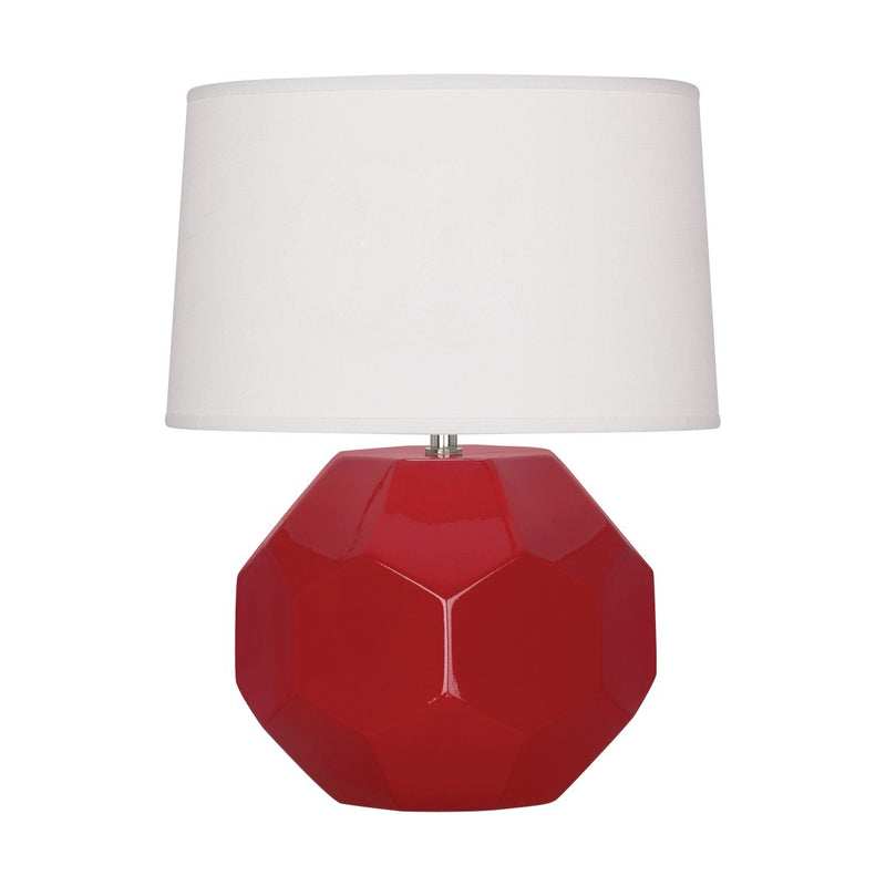 Robert Abbey RR02 One Light Accent Lamp, Ruby Red Glazed Ceramic