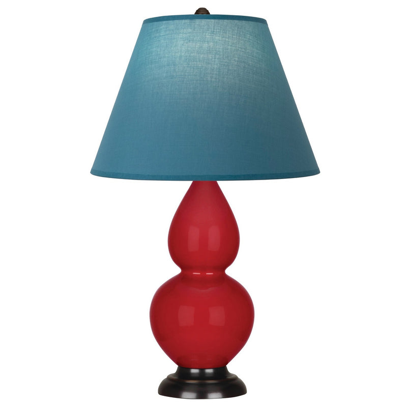 Robert Abbey RR11B One Light Accent Lamp, Ruby Red Glazed Ceramic w/Deep Patina Bronze