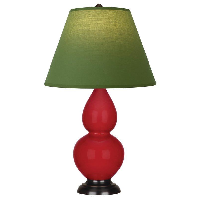 Robert Abbey RR11G One Light Accent Lamp, Ruby Red Glazed Ceramic w/Deep Patina Bronze