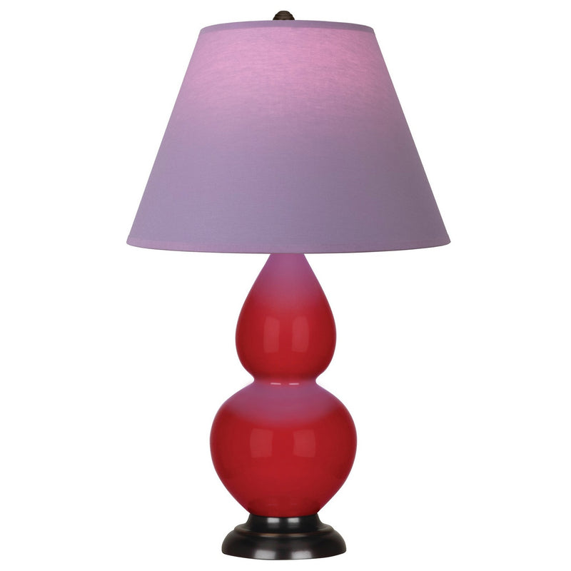 Robert Abbey RR11L One Light Accent Lamp, Ruby Red Glazed Ceramic w/Deep Patina Bronze