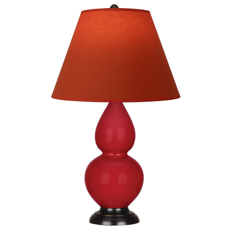 Robert Abbey RR11T One Light Accent Lamp, Ruby Red Glazed Ceramic w/Deep Patina Bronze