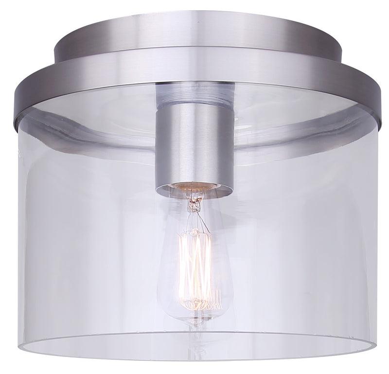Canarm IFM1234A09BN One Light Flush Mount, Brushed Nickel