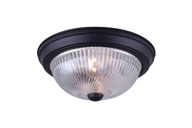 Canarm IFM211MBK-RGC Two Light Flush Mount, Matte Black
