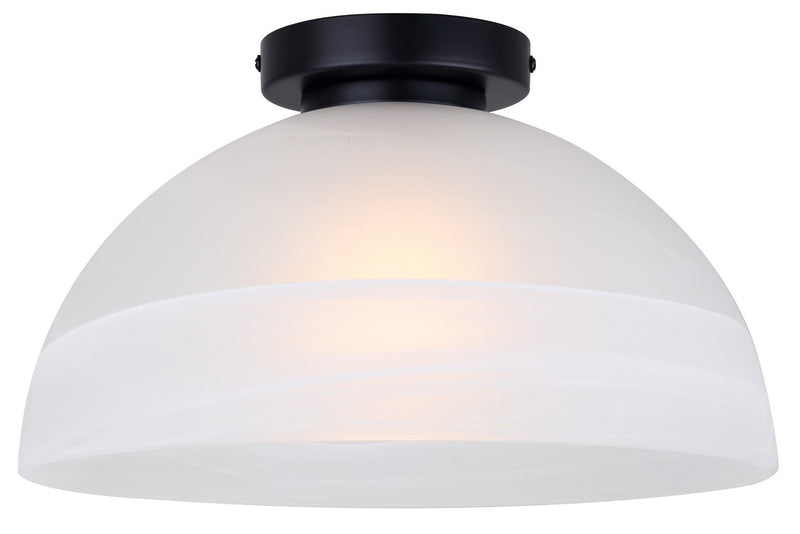 Canarm IFM2260B13BK One Light Flush Mount, Matte Black