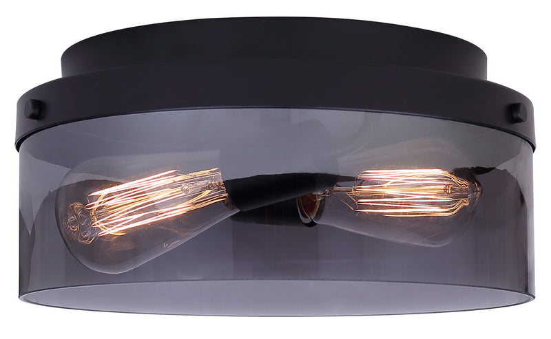 Canarm IFM2288B12BK Two Light Flush Mount, Matte Black