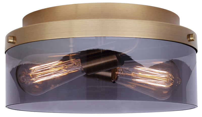 Canarm IFM2288B12GD Two Light Flush Mount, Gold
