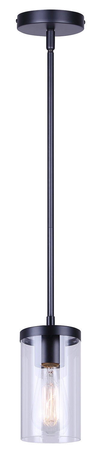 Canarm IPL1234A01BK One Light Pendant, Matte Black