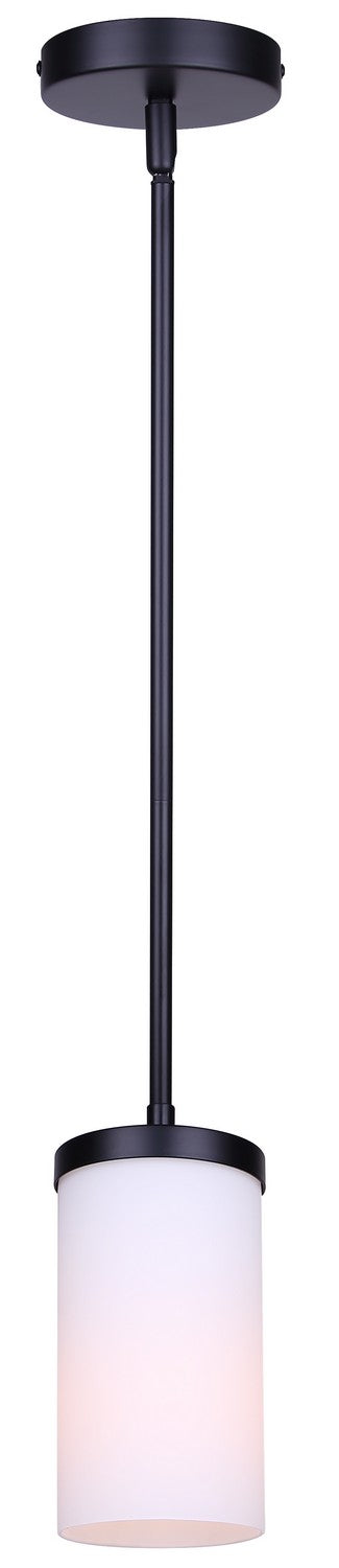 Canarm IPL1234A01BK-FO One Light Pendant, Matte Black