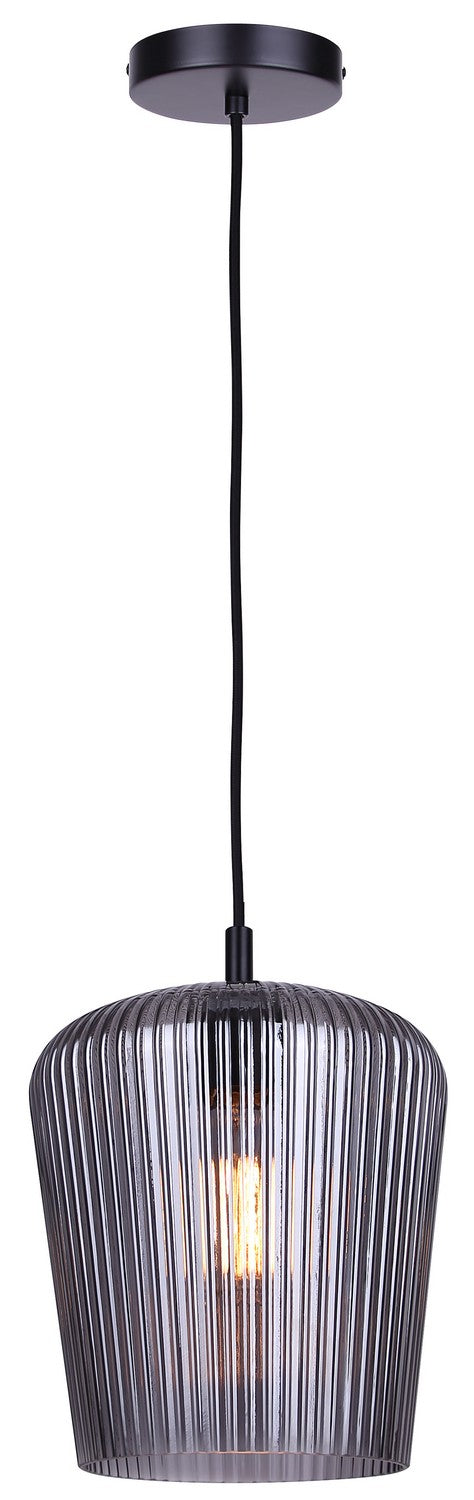 Canarm IPL1249A01BK-SR One Light Pendant, Matte Black
