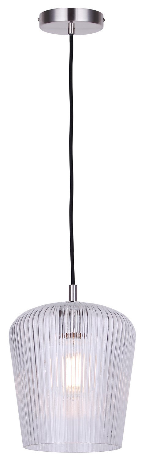 Canarm IPL1249A01BN-CR One Light Pendant, Brushed Nickel