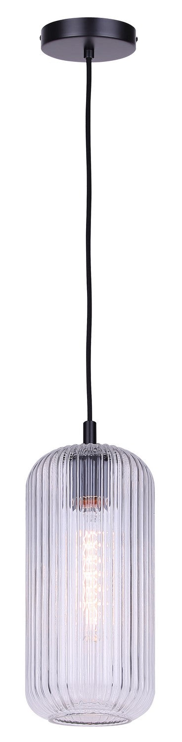 Canarm IPL1250A01BK-CR One Light Pendant, Matte Black