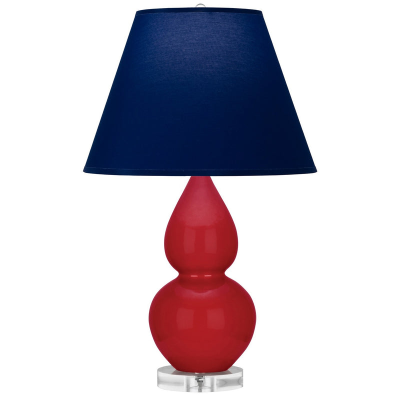 Robert Abbey RR13N One Light Accent Lamp, Ruby Red Glazed Ceramic w/Lucite