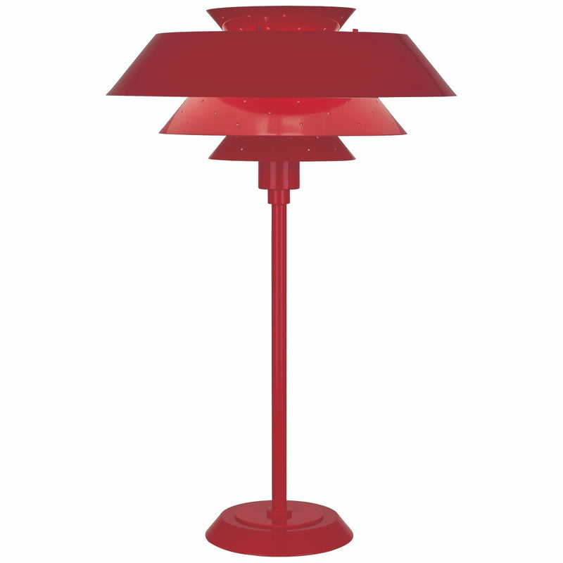 Robert Abbey RR780 One Light Table Lamp, Ruby Red Gloss