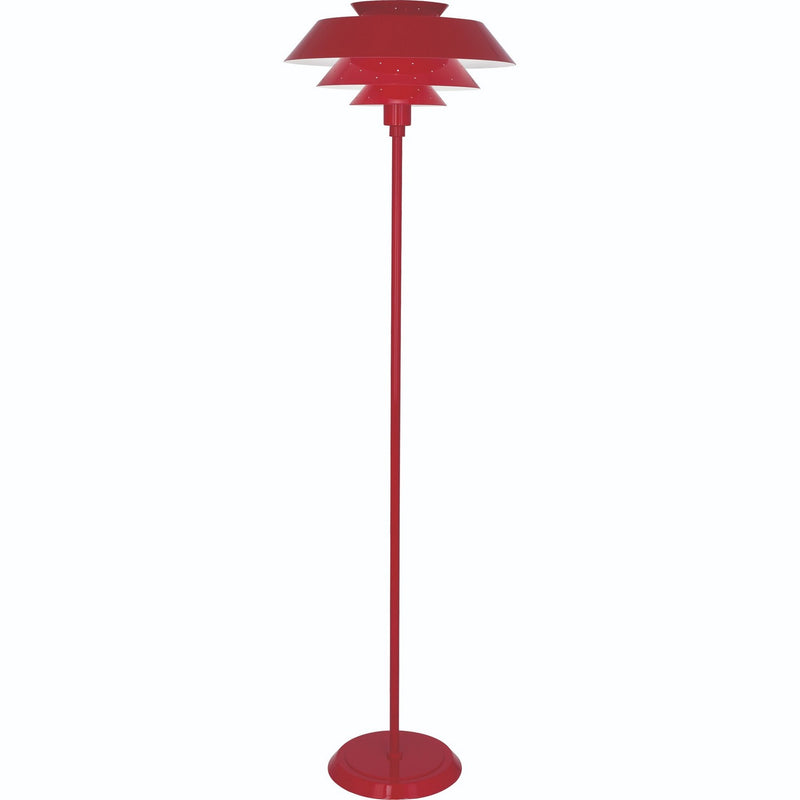 Robert Abbey RR978 One Light Floor Lamp, Ruby Red Gloss