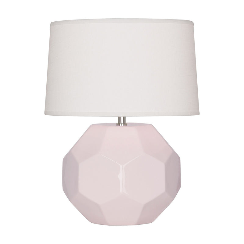 Robert Abbey RW02 One Light Accent Lamp, Rose Water Glazed Ceramic