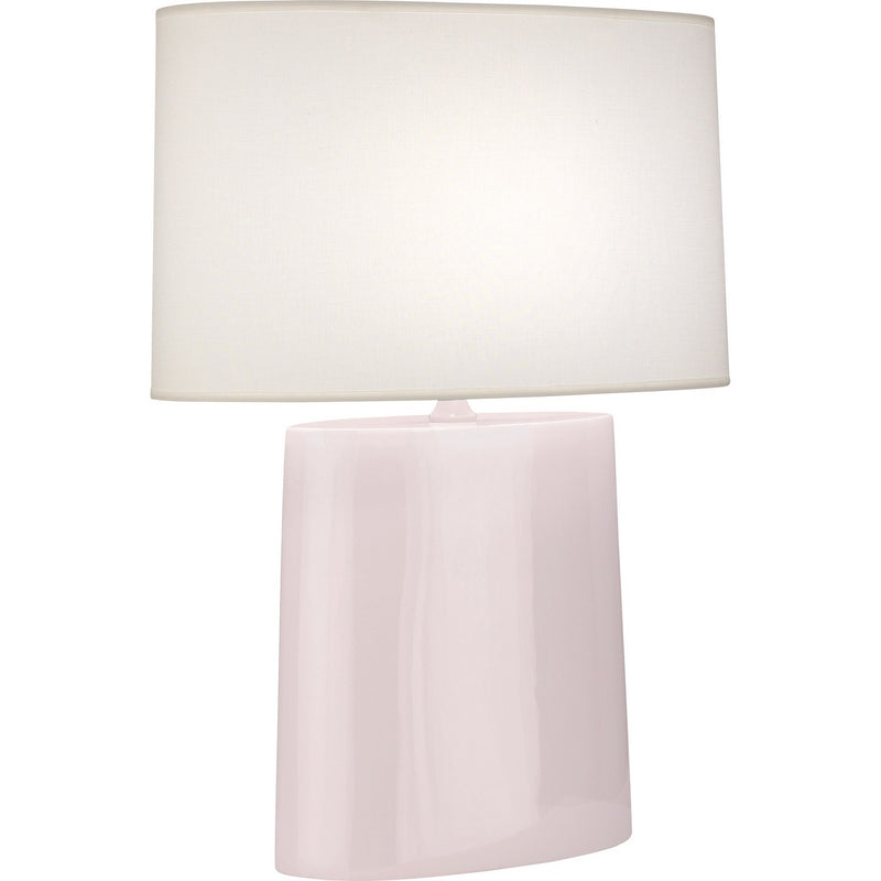 Robert Abbey RW03 One Light Table Lamp, Rose Water Glazed Ceramic