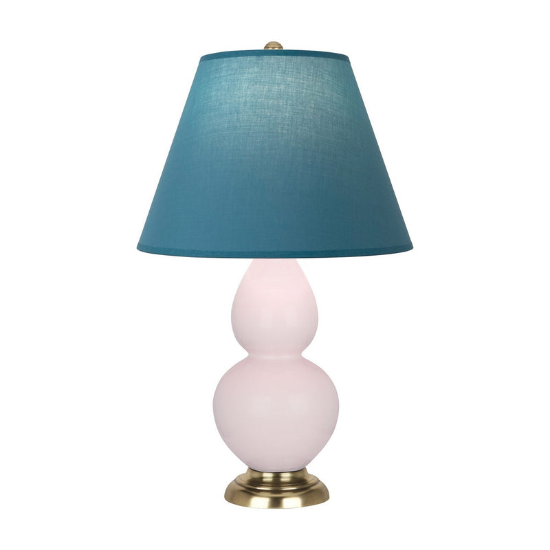 Robert Abbey RW10B One Light Accent Lamp, Rose Water Glazed Ceramic w/Antique Natural Brass