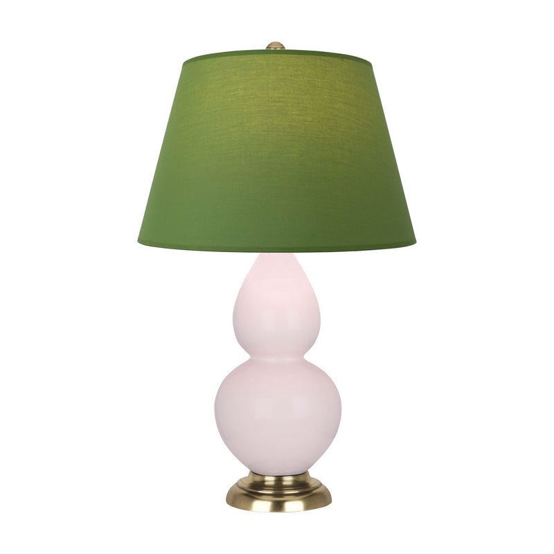 Robert Abbey RW10G One Light Accent Lamp, Rose Water Glazed Ceramic w/Antique Natural Brass
