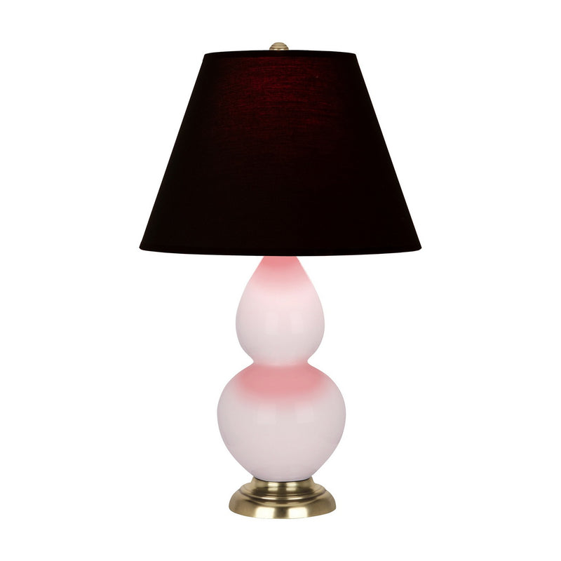 Robert Abbey RW10K One Light Accent Lamp, Rose Water Glazed Ceramic w/Antique Natural Brass