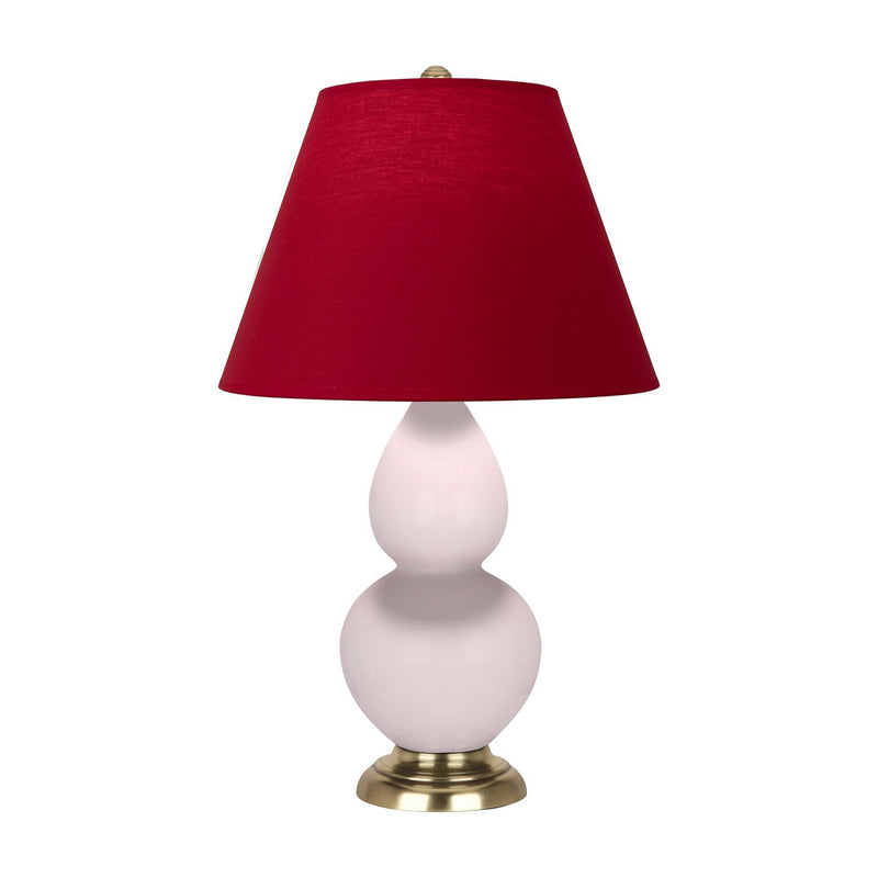 Robert Abbey RW10R One Light Accent Lamp, Rose Water Glazed Ceramic w/Antique Natural Brass
