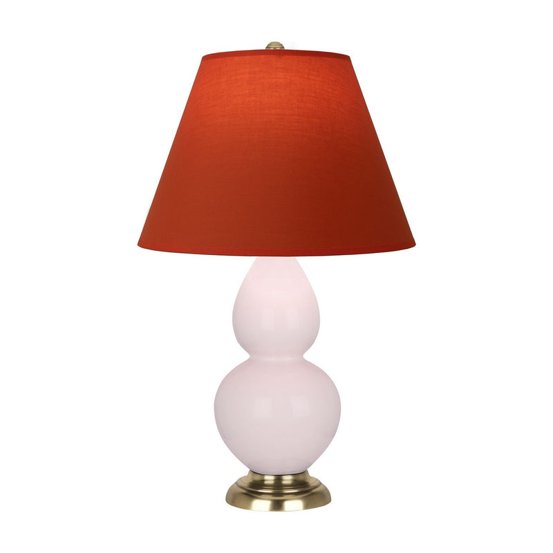 Robert Abbey RW10T One Light Accent Lamp, Rose Water Glazed Ceramic w/Antique Natural Brass