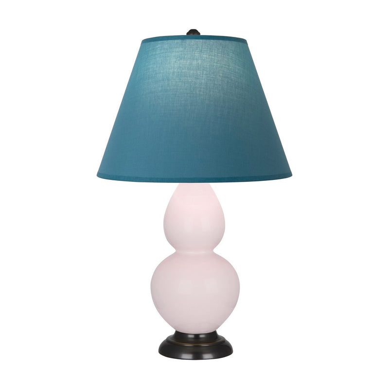 Robert Abbey RW11B One Light Accent Lamp, Rose Water Glazed Ceramic w/Deep Patina Bronze