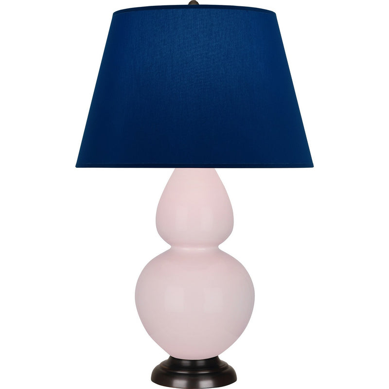 Robert Abbey RW21N One Light Table Lamp, Rose Water Glazed Ceramic w/Deep Patina Bronze