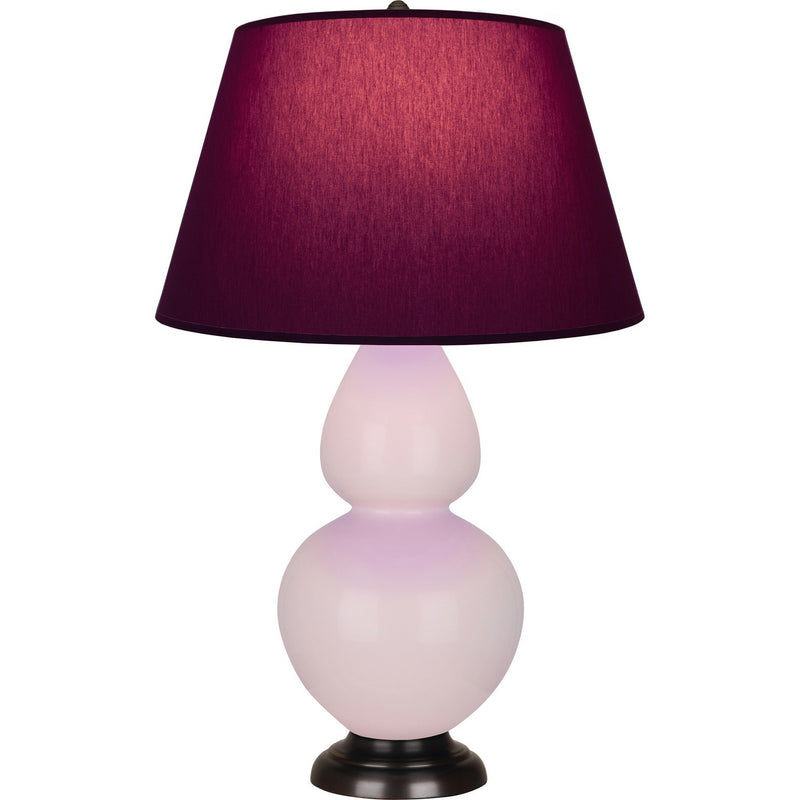 Robert Abbey RW21P One Light Table Lamp, Rose Water Glazed Ceramic w/Deep Patina Bronze