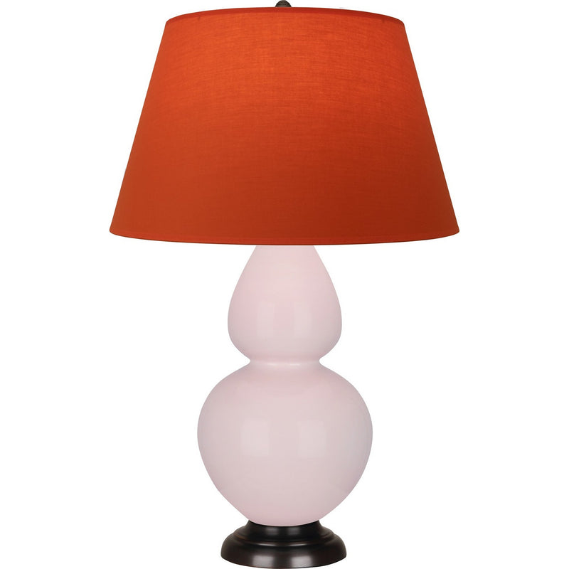 Robert Abbey RW21T One Light Table Lamp, Rose Water Glazed Ceramic w/Deep Patina Bronze
