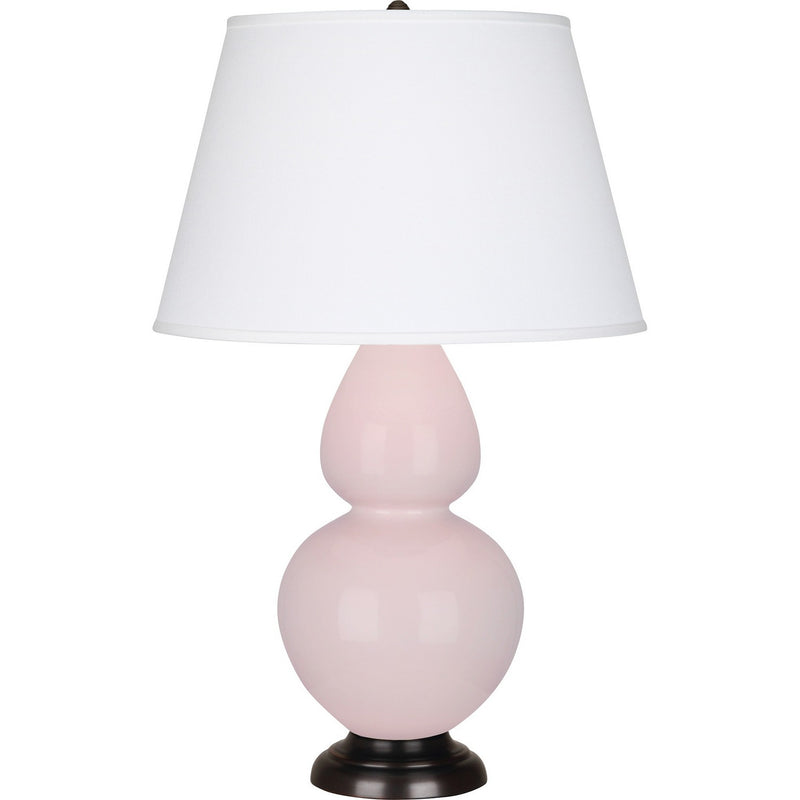 Robert Abbey RW21X One Light Table Lamp, Rose Water Glazed Ceramic w/Deep Patina Bronze