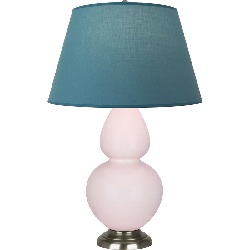 Robert Abbey RW22B One Light Table Lamp, Rose Water Glazed Ceramic w/Antique Silver