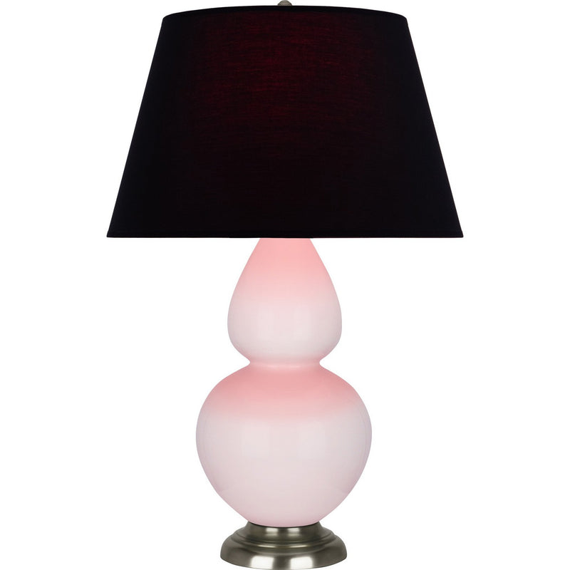Robert Abbey RW22K One Light Table Lamp, Rose Water Glazed Ceramic w/Antique Silver
