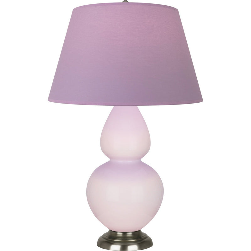 Robert Abbey RW22L One Light Table Lamp, Rose Water Glazed Ceramic w/Antique Silver