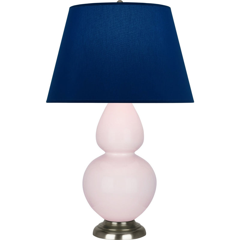 Robert Abbey RW22N One Light Table Lamp, Rose Water Glazed Ceramic w/Antique Silver