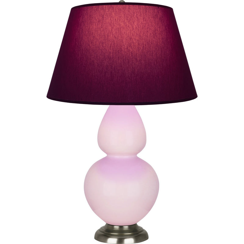 Robert Abbey RW22P One Light Table Lamp, Rose Water Glazed Ceramic w/Antique Silver