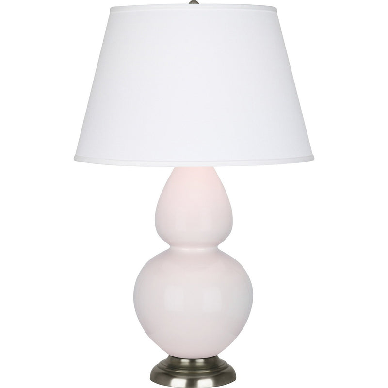 Robert Abbey RW22X One Light Table Lamp, Rose Water Glazed Ceramic w/Antique Silver