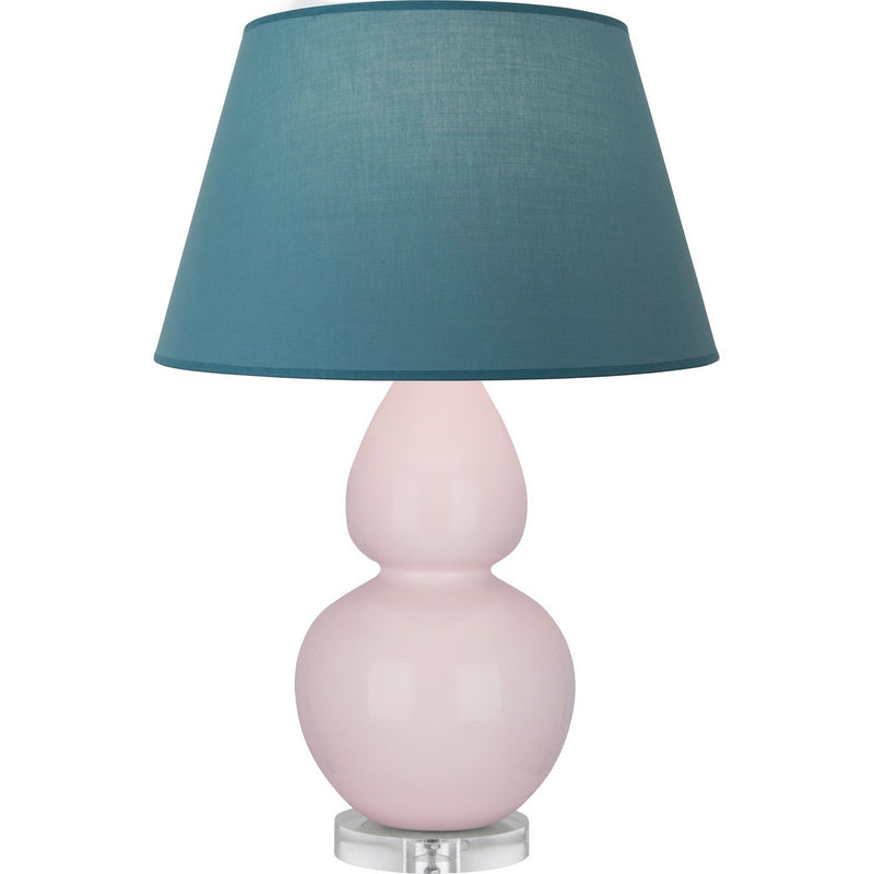 Robert Abbey RW23B One Light Table Lamp, Rose Water Glazed Ceramic w/Lucite