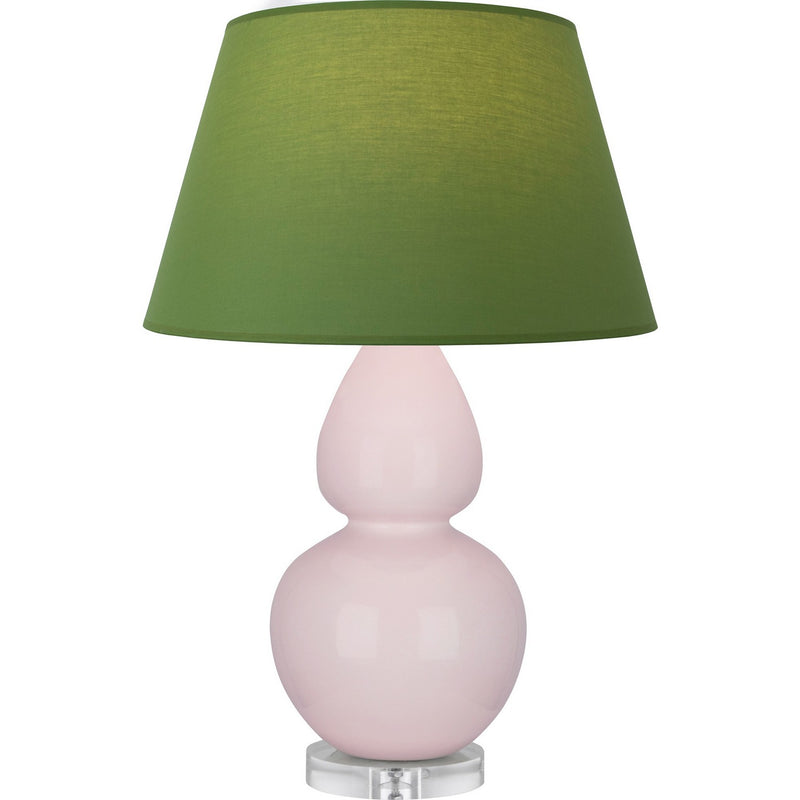 Robert Abbey RW23G One Light Table Lamp, Rose Water Glazed Ceramic w/Lucite