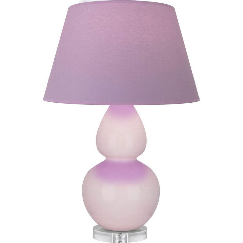 Robert Abbey RW23L One Light Table Lamp, Rose Water Glazed Ceramic w/Lucite