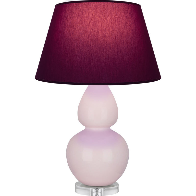 Robert Abbey RW23P One Light Table Lamp, Rose Water Glazed Ceramic w/Lucite