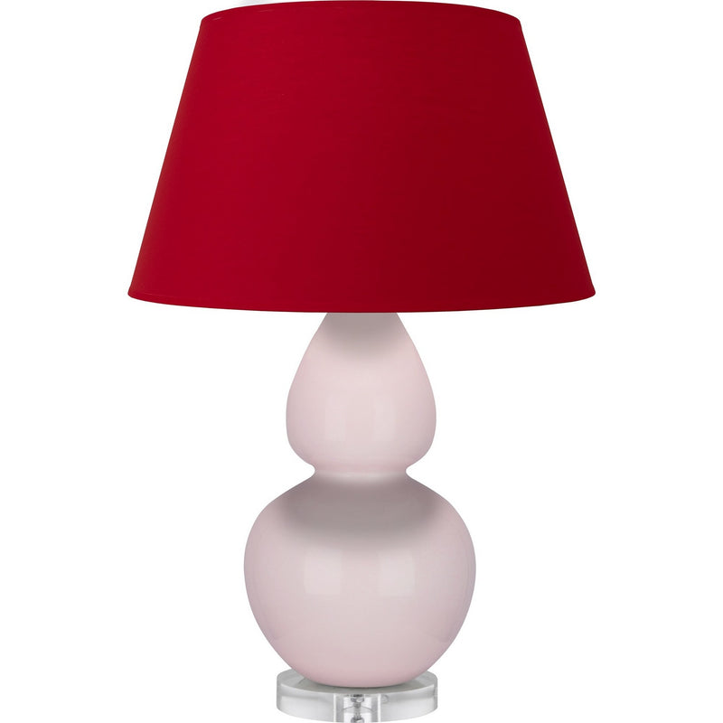 Robert Abbey RW23R One Light Table Lamp, Rose Water Glazed Ceramic w/Lucite